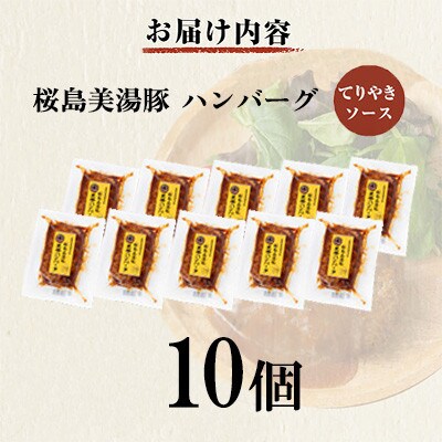 鹿児島県産 桜島美湯豚 てりやきソース ハンバーグ 150g×10個【大隅ミート産業】A1-0444