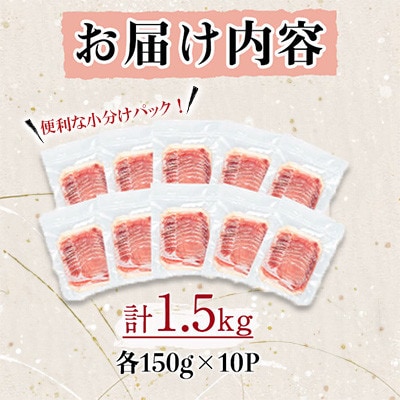 鹿児島県産 桜島美湯豚  ロースしゃぶ 計1.5kg 【大隅ミート産業】A1-0415