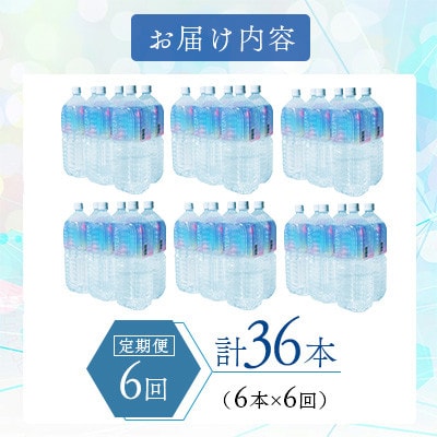 【毎月定期便】鹿児島県 垂水温泉水 アイクラリス 軟水 2L×6本全6回