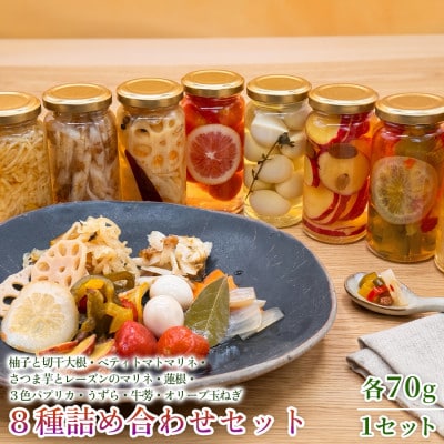 【フレンチシェフの手作り柚子ピクルス】8種詰め合わせセット 各70g 1セット