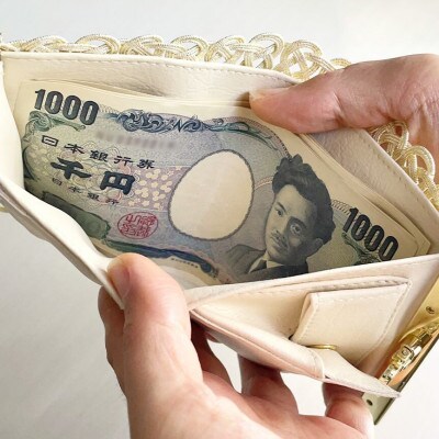 水引がま口財布(ローズピンク)