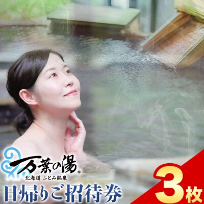 ふとみ銘泉万葉の湯　日帰りご招待券3枚