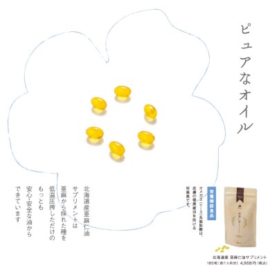 亜麻仁油サプリメント4袋(180粒入り)_tb04-002