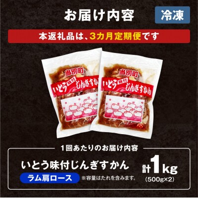 いとうじんぎすかん味付ラム肩ロース1Kg【3か月定期便】_tb03-013