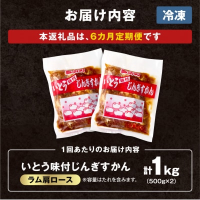 いとうじんぎすかん味付ラム肩ロース1Kg【6か月定期便】_tb03-014