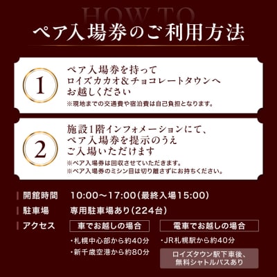 ロイズカカオ&チョコレートタウン ペア特別入場券付きROYCE’スイーツセット_tb01-018