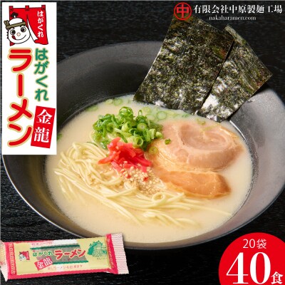 はがくれラーメン「金龍」 2食&times;20袋入り (H045102)