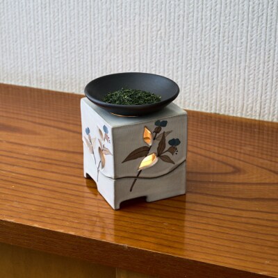 和紙染草花文茶香炉 (H025124)