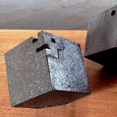 花器 キューブ(中) 黒 (H038109)