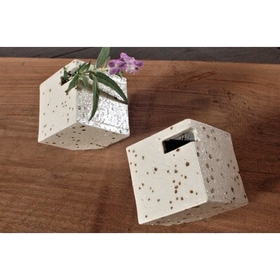花器 キューブ(小) 白 (H038124)