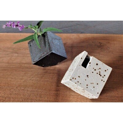 花器 キューブ(小) 白・黒セット (H038112)