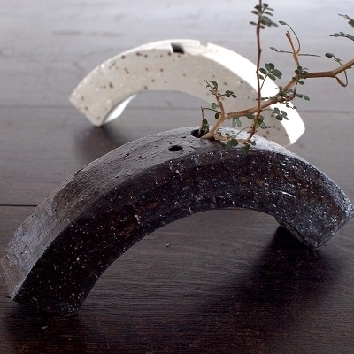 花器 アーチ 白・黒セット (H038115)