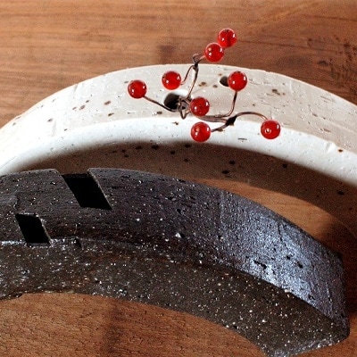 花器 アーチ 白・黒セット (H038115)