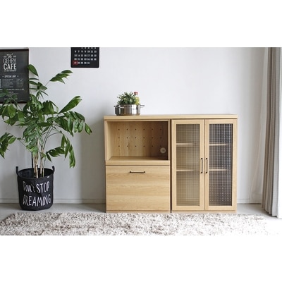 トラクト ガラス扉+OP引出+120天板 NA (H060643)