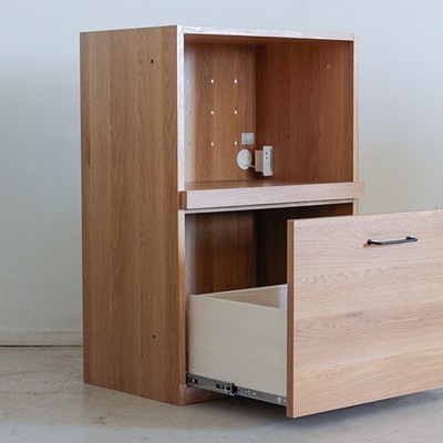 トラクト ガラス扉+OP引出+120天板 NA (H060643)