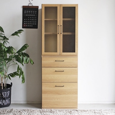 トラクト ガラス扉+チェスト NA (H060644)