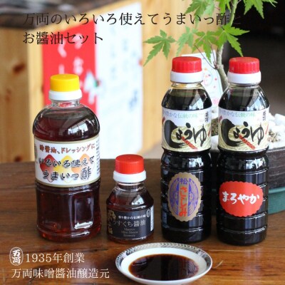 万両のいろいろ使えてうまいっ酢とお醤油セット B 5 H お礼品詳細 ふるさと納税なら さとふる