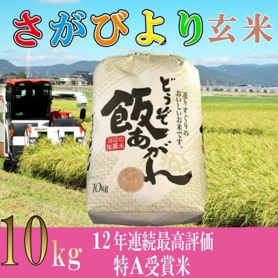 12年連続特A評価受賞米!【令和3年産】さがびより 玄米 10kg (H061120)