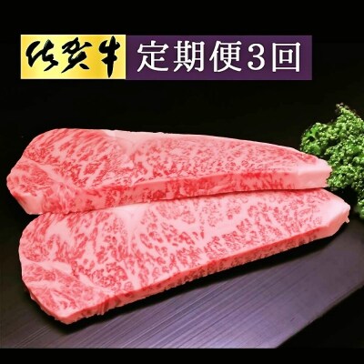 佐賀牛サーロインステーキ 200g×2枚【3カ月連続定期便】 (H065123)