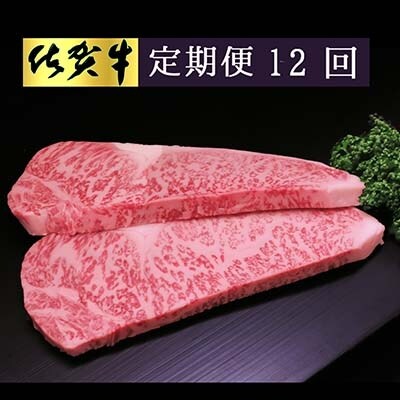 佐賀牛サーロインステーキ 200g×2枚【12カ月連続定期便】 (H065125)