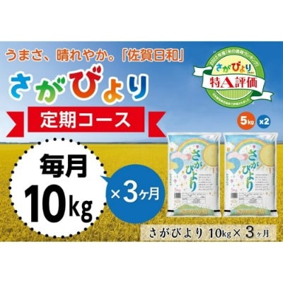 令和4年産【定期便3ヶ月】13年連続最高評価特A受賞米! さがびより10kg (H015120)