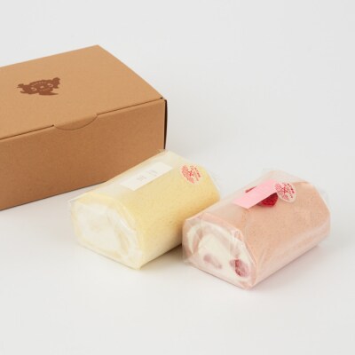 【プレミアム米粉ロールケーキ】天使のソイロール&苺ソイロール(卵・乳製品不使用) (H053319)