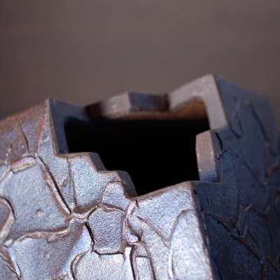 花器 キューブ(大) 黒 (H038116)