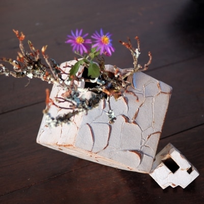 花器 キューブ(大) 白 (H038117)