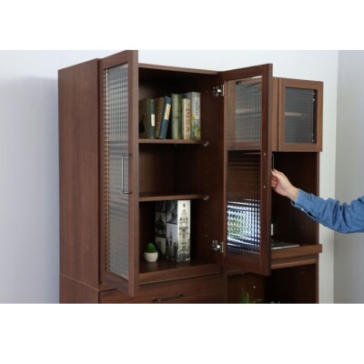 トラクト ガラス扉+チェスト+120天板 WN (H060668)