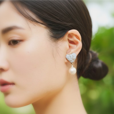 日の隈窯陶器イヤリング or ピアス(H025127)