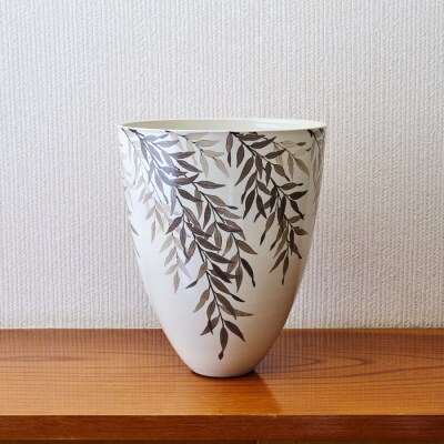和紙染草花文花器(H025130)