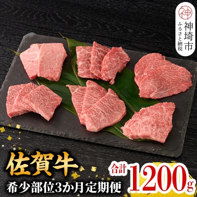 【希少部位を厳選!】佐賀牛定期便 3ヶ月(H106107)