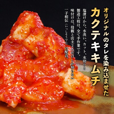 【12カ月定期便】【一子相伝】秘伝の大根カクテキキムチ 200g×4パック(H104122)