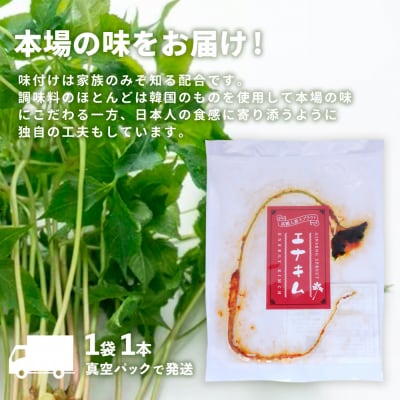 【3カ月定期便】一子相伝 秘伝のエナキム(高麗人参スプラウト・キムチ)1袋1本入り(H104310)