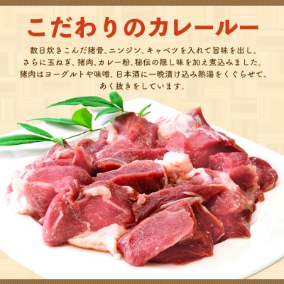 【猪骨スープ】まりこばあちゃんのこだわりジビエカレー2食分(H109101)