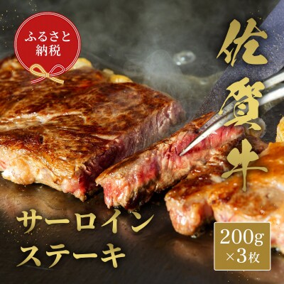 【和牛セレブ】佐賀牛 サーロインステーキ 200g×3枚(H113120)