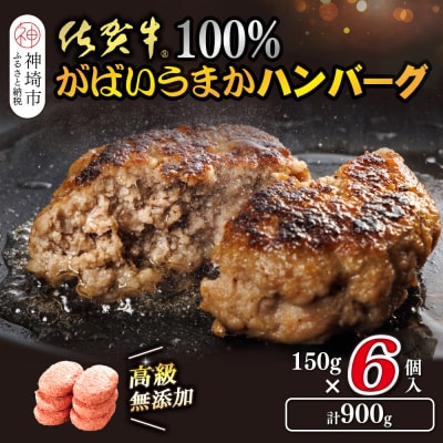 佐賀牛100%がばいうまかハンバーグ(150g×6個)(H118101)