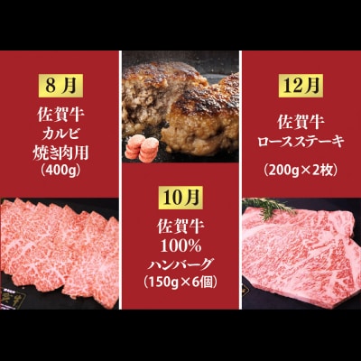 【偶数月発送 全6回定期便】ALL佐賀牛定期便(H118112)