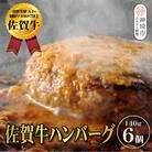 【佐賀牛ひとすじ40年】老舗料理店の佐賀牛ハンバーグ 6個(H120102)