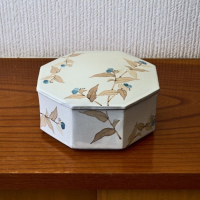 和紙染露草文蓋物(H025156)