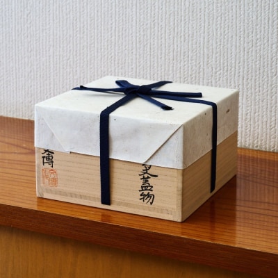 和紙染露草文蓋物(H025156)