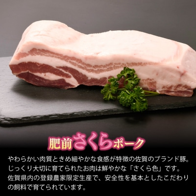 肥前さくらポーク ブロック 豚バラ 750g(H123111)