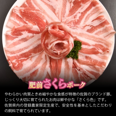 【3カ月定期便】肥前さくらポーク しゃぶしゃぶ用 計1.8kg(H123118)