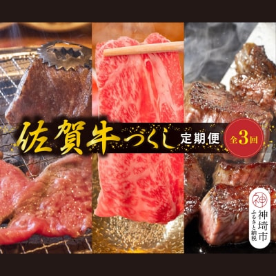 【年末限定】肉のプロ厳選「佐賀牛」おたのしみ定期便≪竹≫全3回(H065P003)