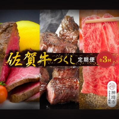 【年末限定】肉のプロ厳選「佐賀牛」おたのしみ定期便≪梅≫全3回(H065P004)