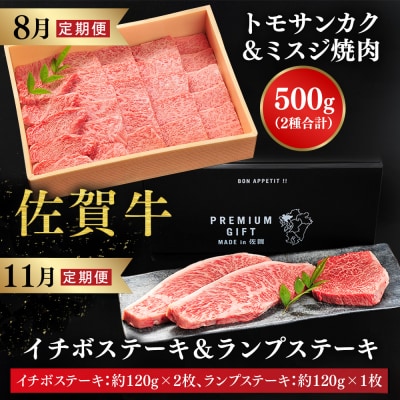 【発送月固定定期便4回】佐賀牛【希少部位・数量限定】堪能定期便(H107113)