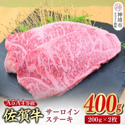 佐賀牛 サーロインステーキ 200g×2枚(合計400g)【A4～A5ランク】(H085211)