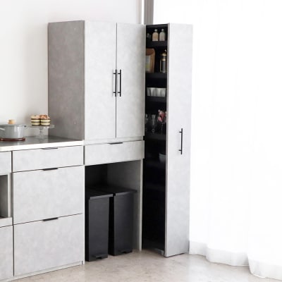 【東馬家具】モルタ隙間収納25H18 CR(H060691)