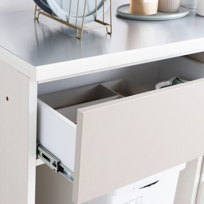 クラージュ180組合_60ダスト引出+60チェスト+60OP引出+180天板ステン(H060678)