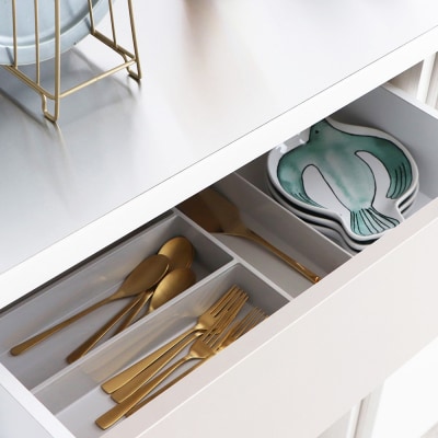 クラージュ160組合_60ダスト引出+60チェスト+40OP引出+160天板ステン(H060679)